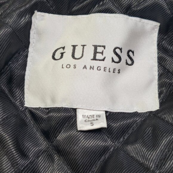 Guess Womens Sequin Bomber Jacket Black & Rose Gold Size Small - Picture 4 of 10